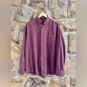 Lands end 100% cotton button down mens xl